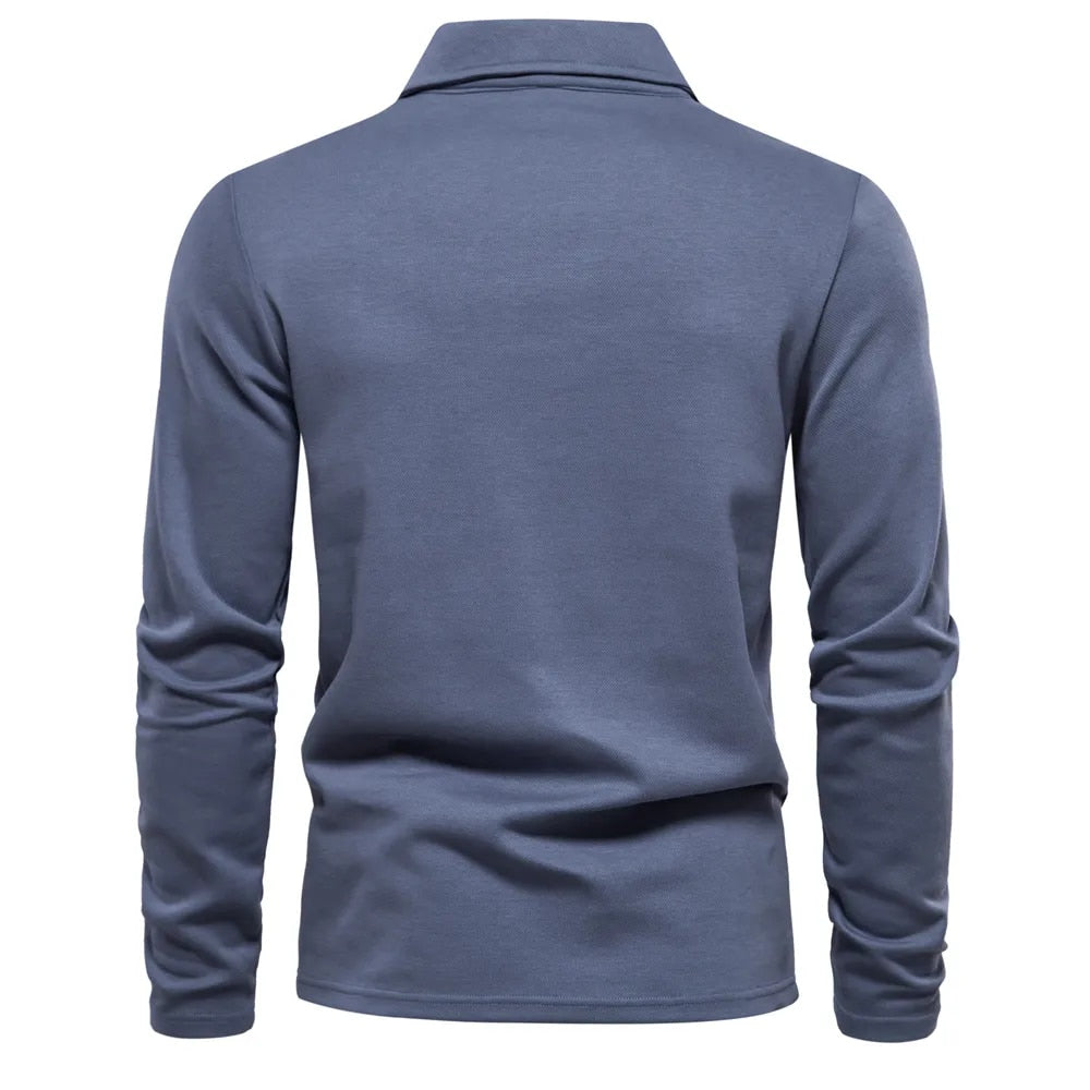 Long-sleeved polo shirt for men for autumn