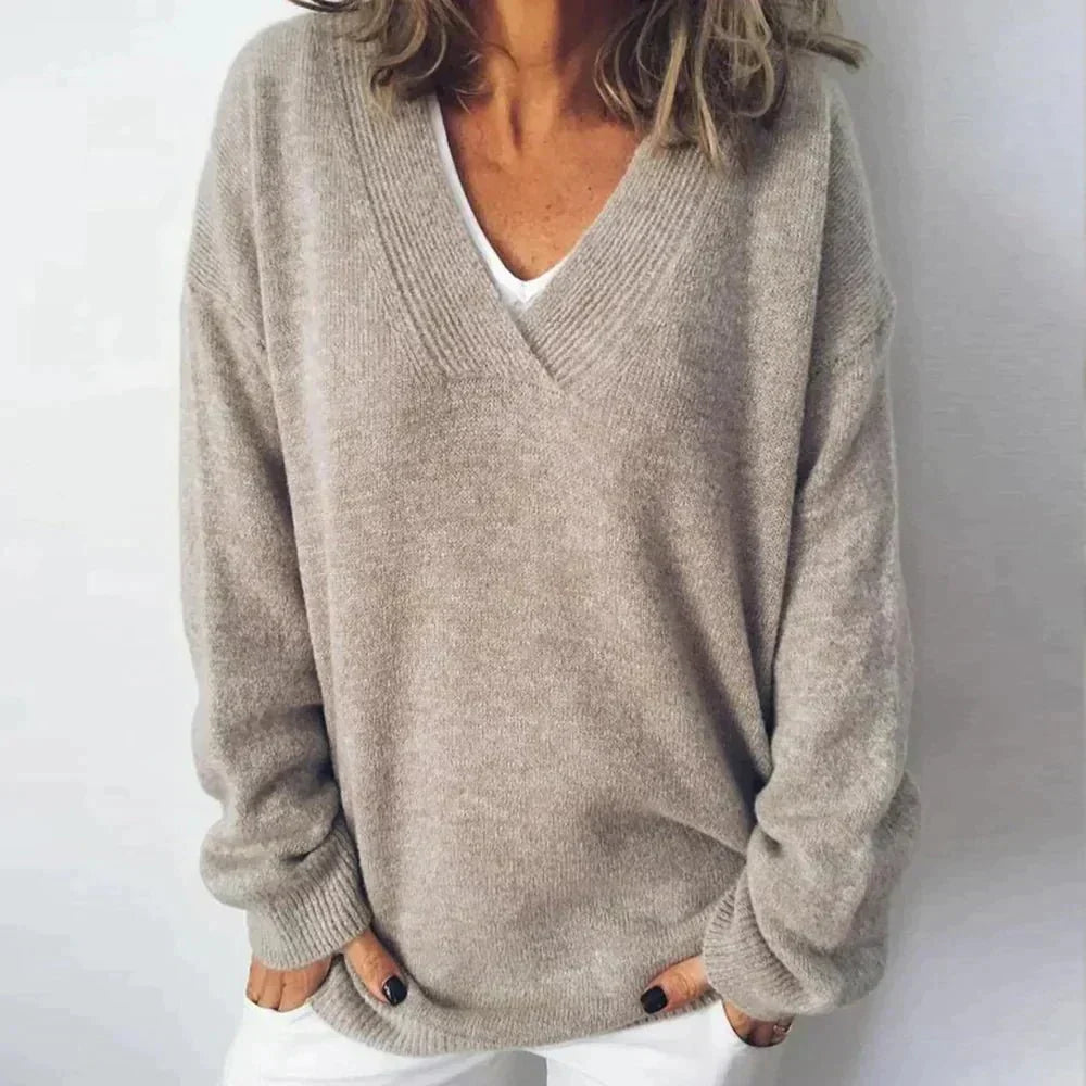 Ivy -  Stylish V-neck Sweater