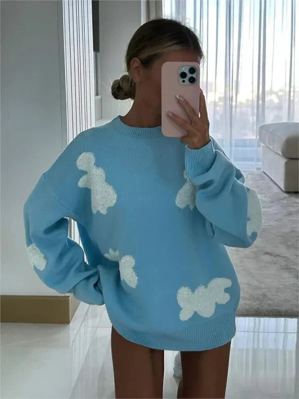 Retro soft pullover for women