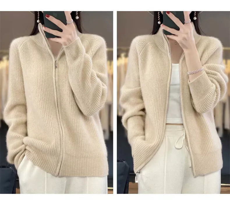 Women's Cardigan With Zipper