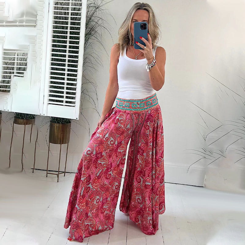 Paisley Culottes Pants for women