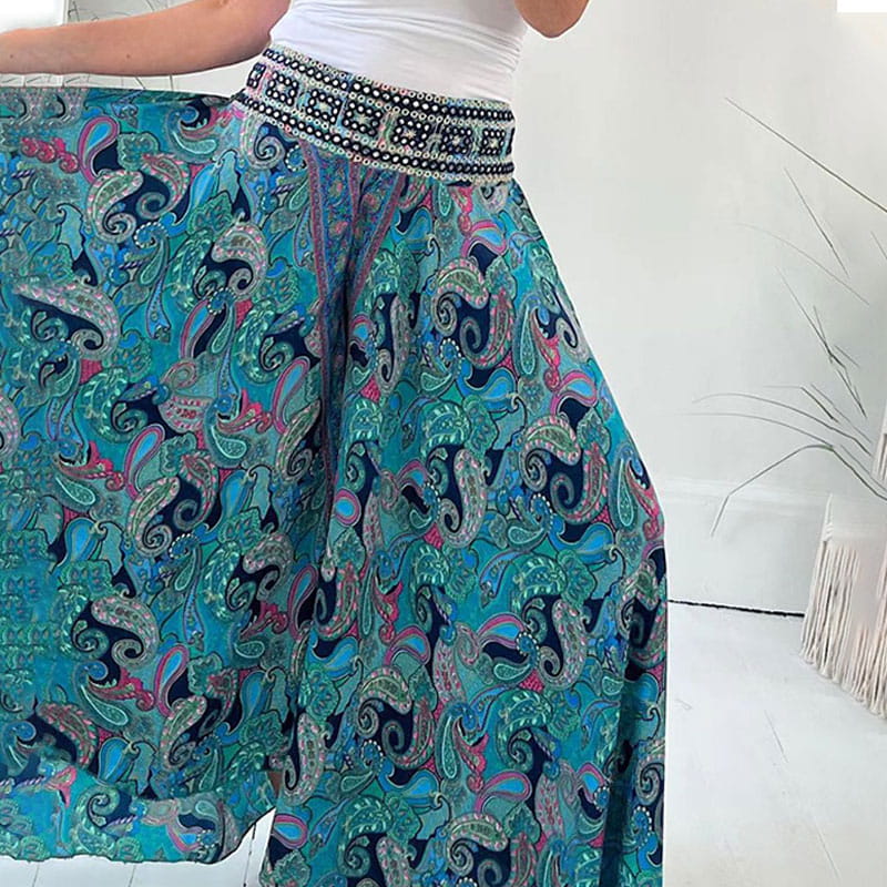 Paisley Culottes Pants for women