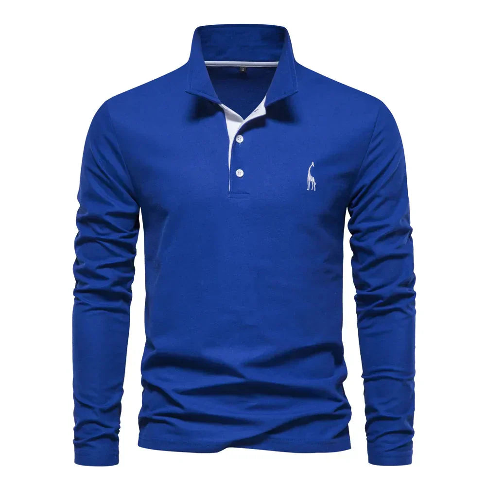 Classic long sleeve polo for men