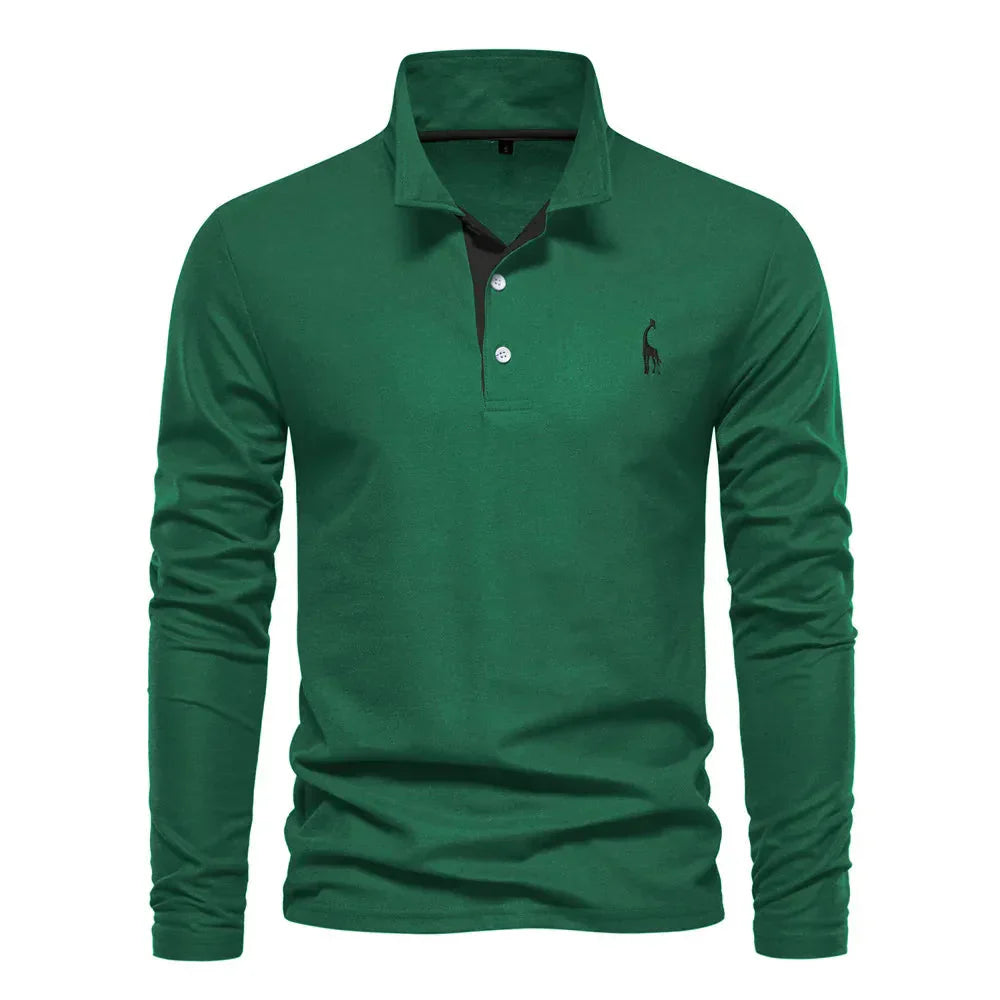 Classic long sleeve polo for men