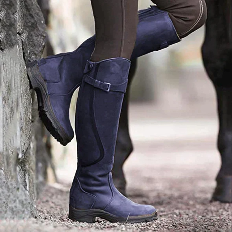 Knee-High Suede Riding Boots for women