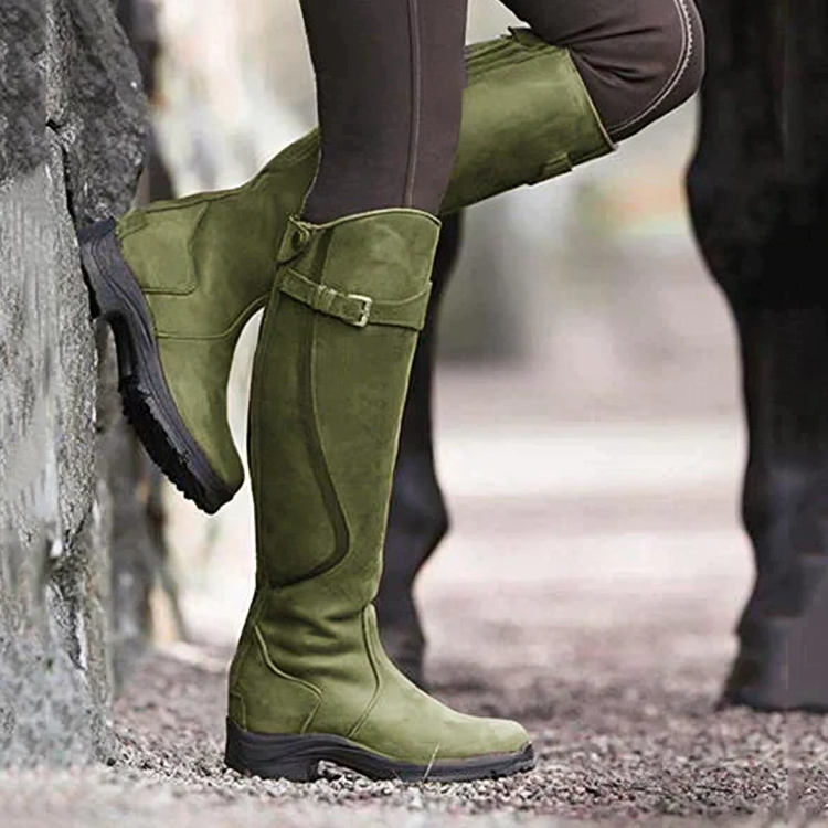 Knee-High Suede Riding Boots for women