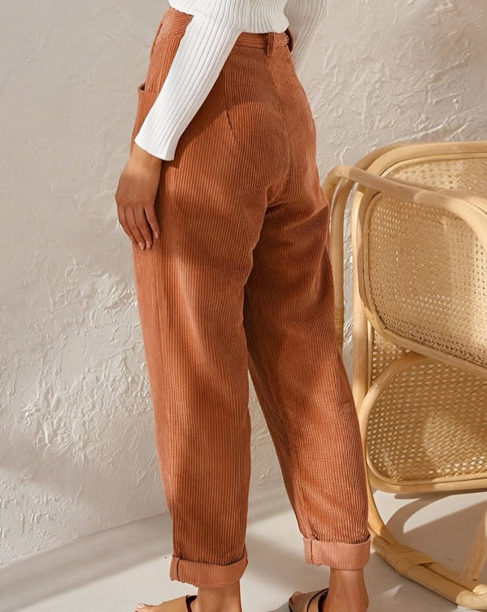 High Waisted Flowy Suit Trousers