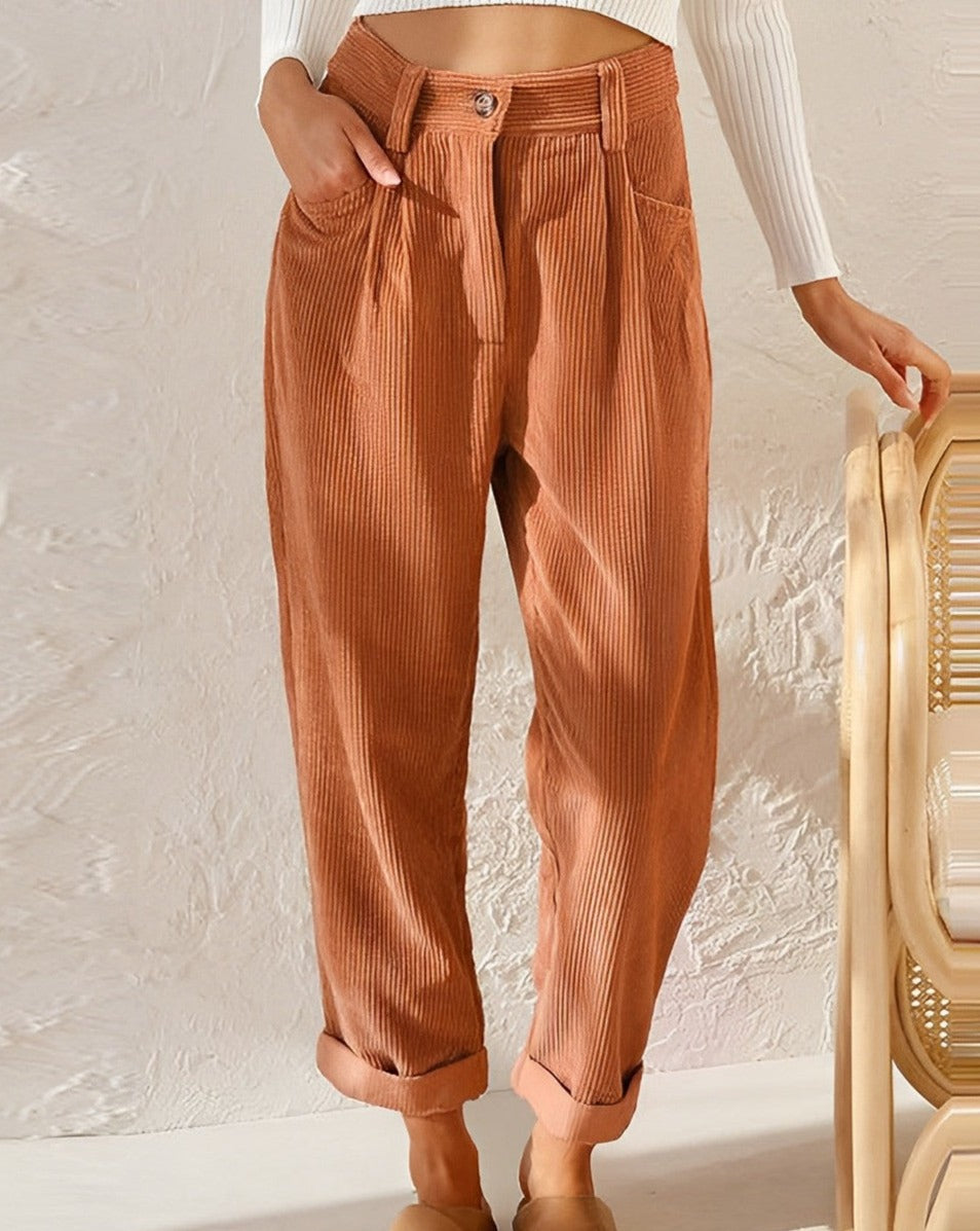 High Waisted Flowy Suit Trousers